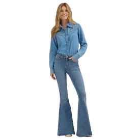 112360597 Wrangler X Women's Lainey Wilson Bell Bottom Jean - Daydream Wash