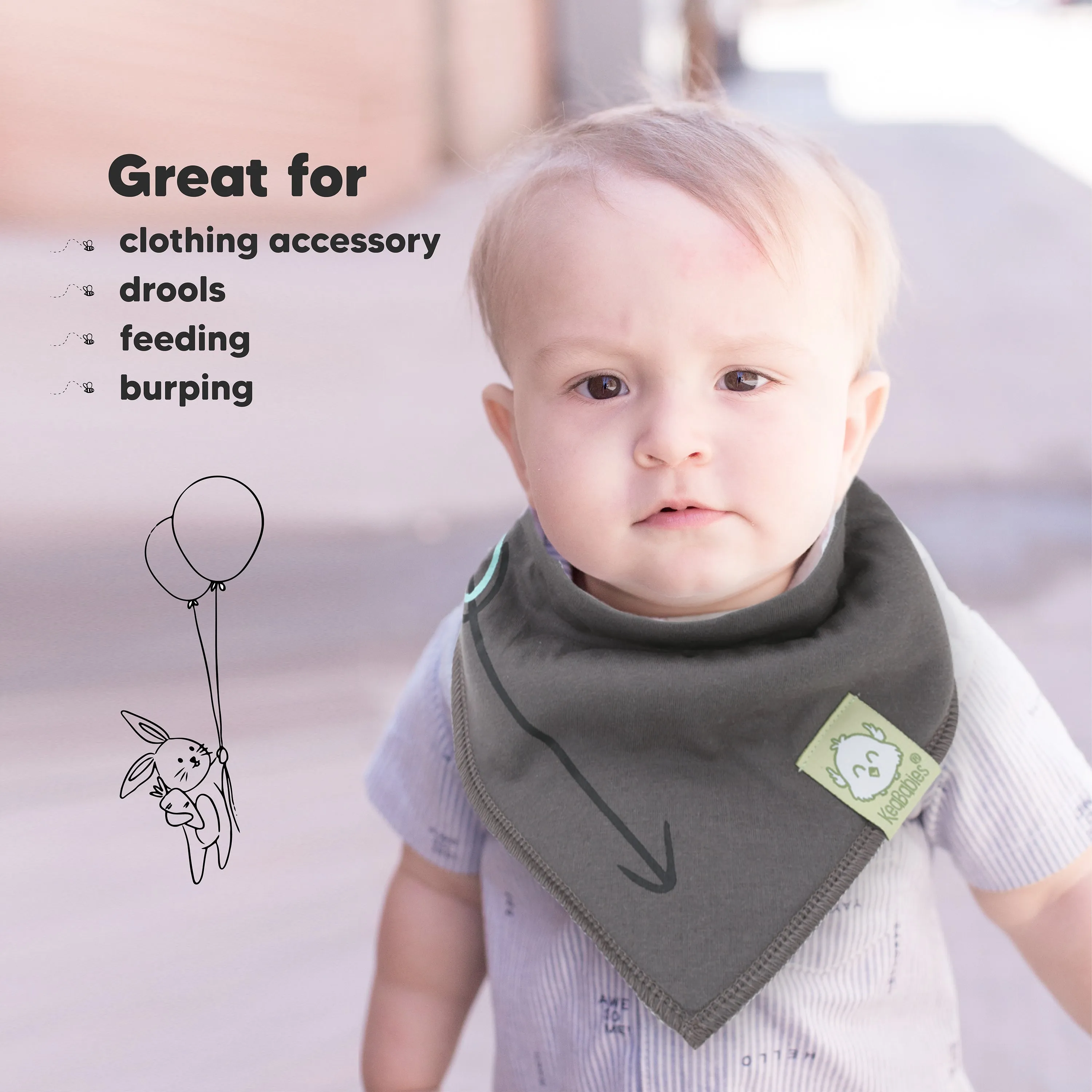 8-Pack Organic Bandana Bibs (Baby Boss)
