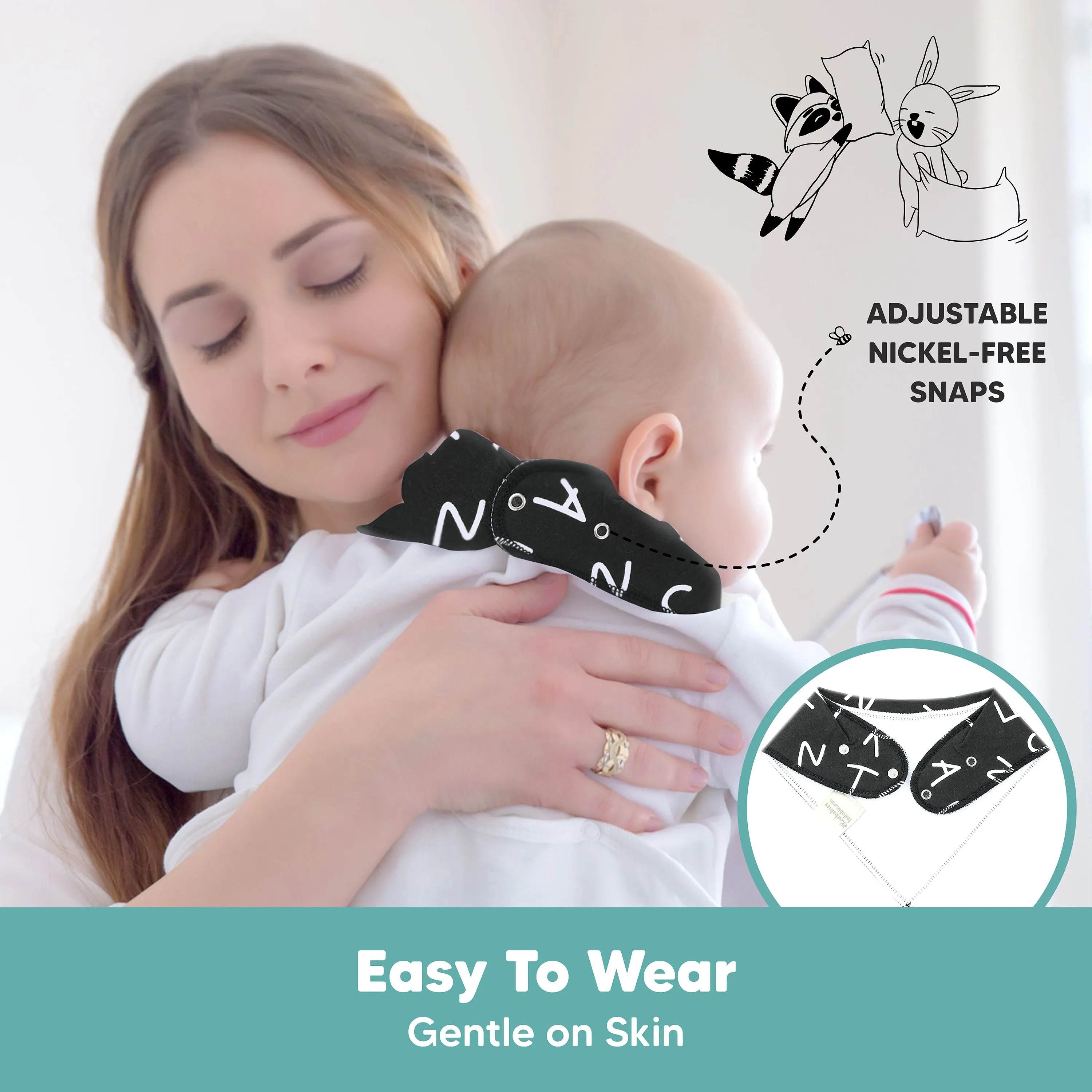 8-Pack Organic Bandana Bibs (Baby Boss)