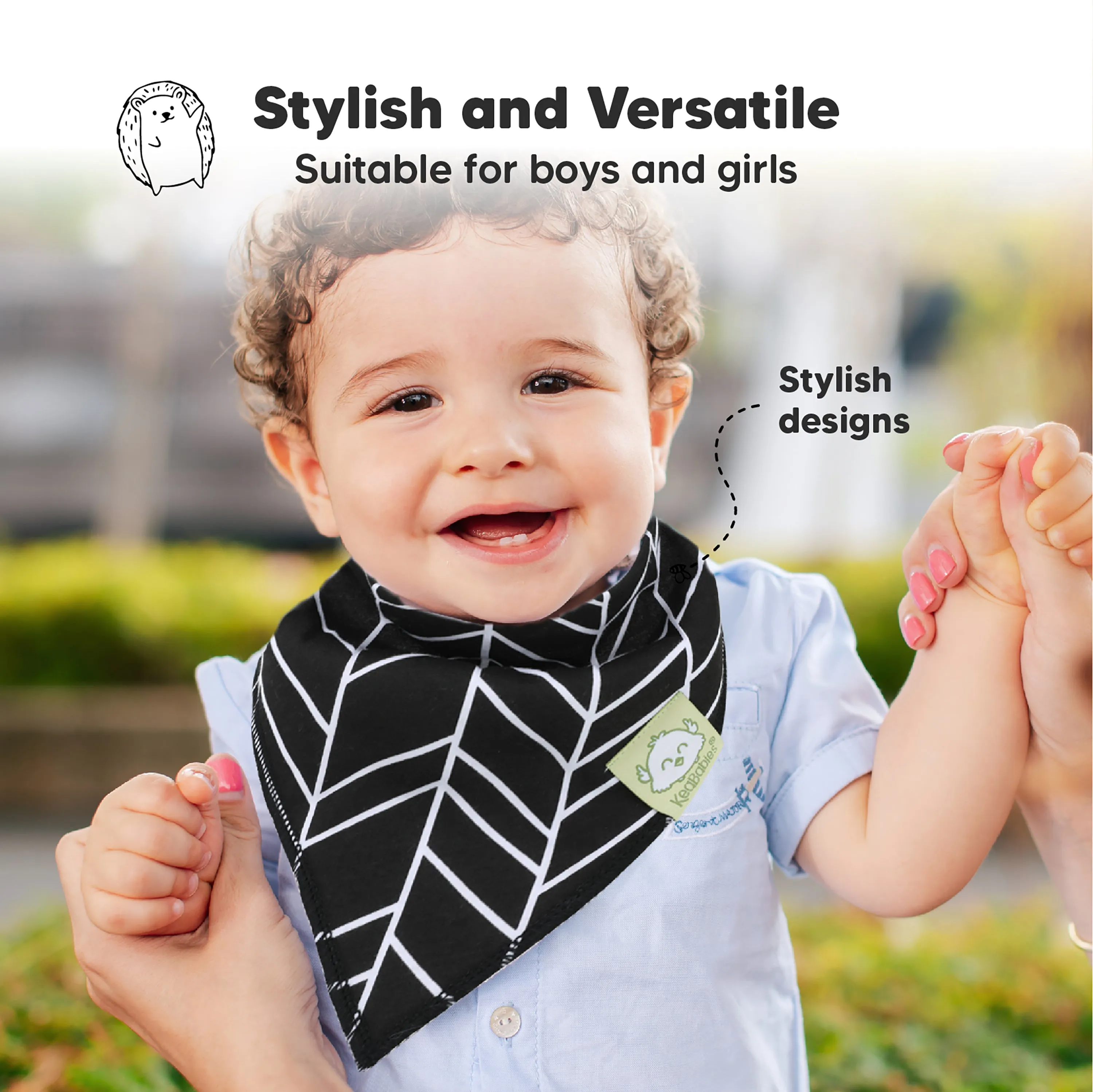 8-Pack Organic Bandana Bibs (Baby Boss)