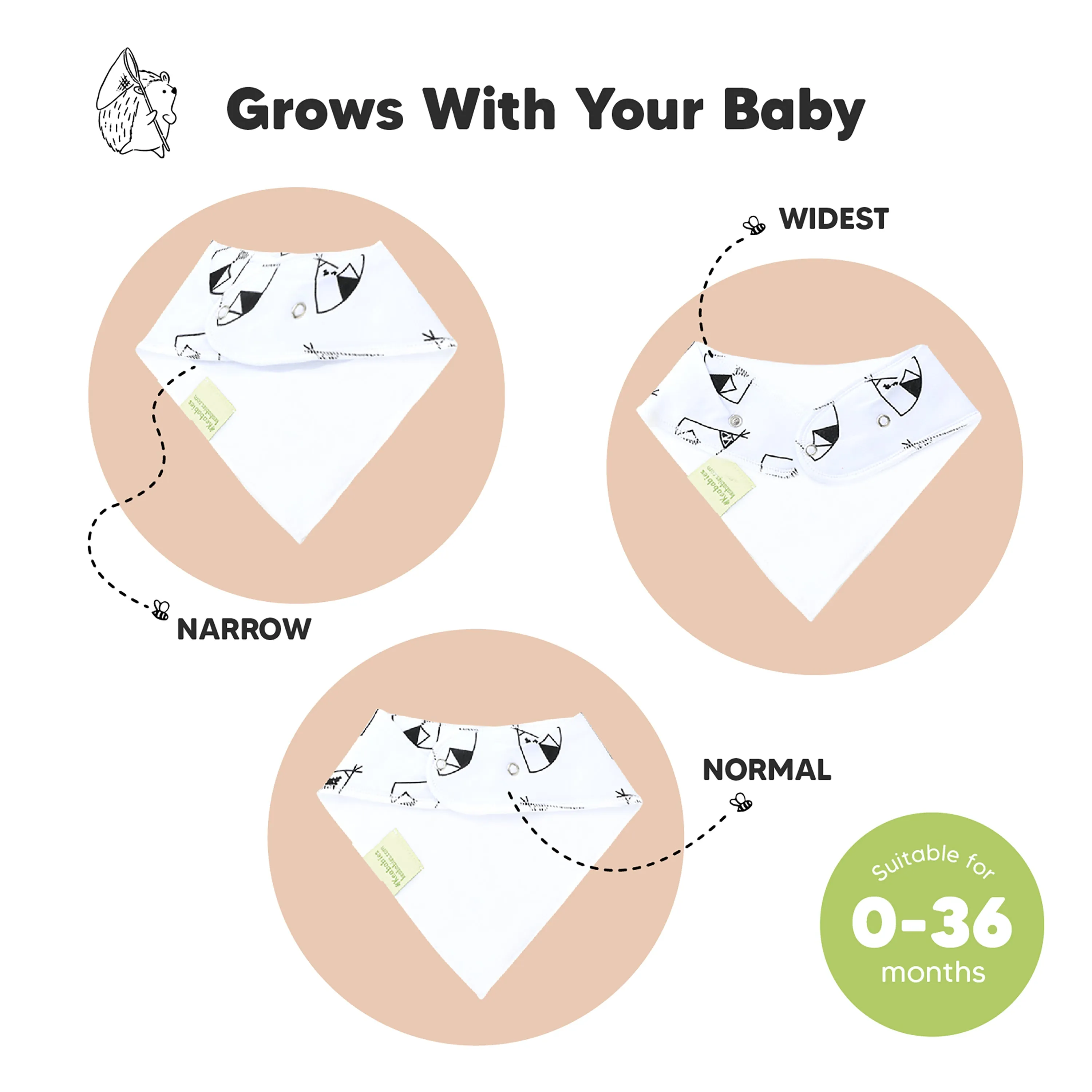 8-Pack Organic Bandana Bibs (Baby Boss)