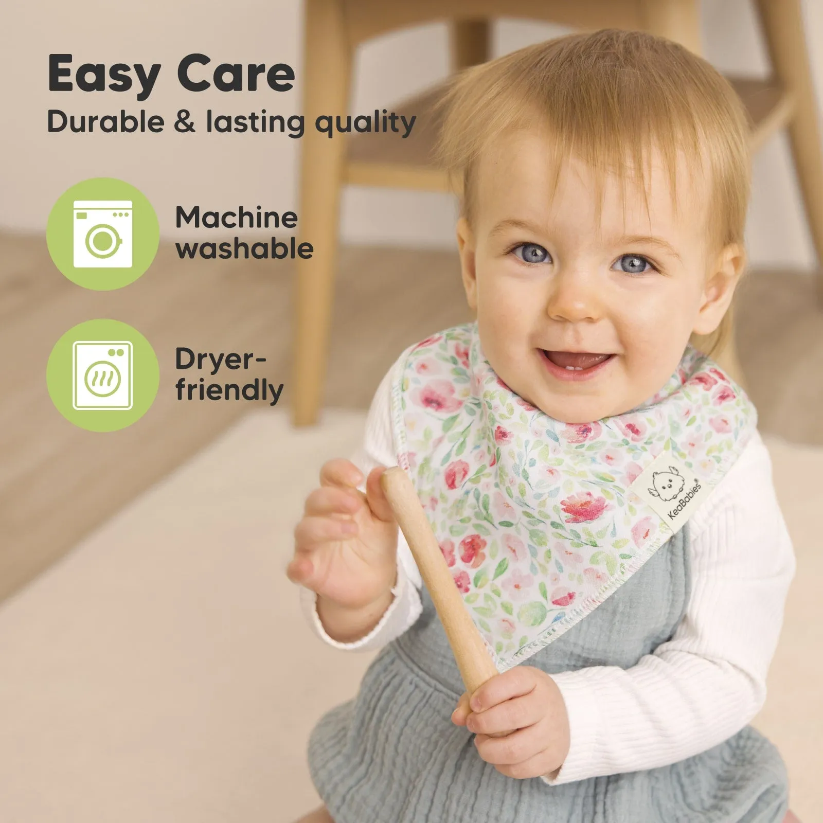 8-Pack Organic Bandana Bibs (Flourish)