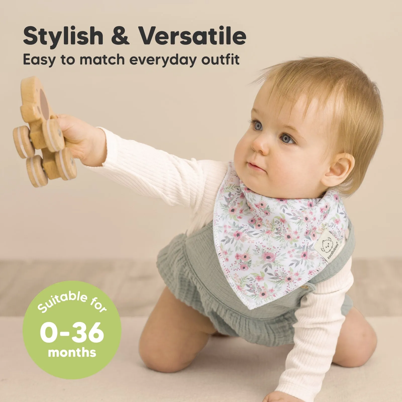 8-Pack Organic Bandana Bibs (Flourish)