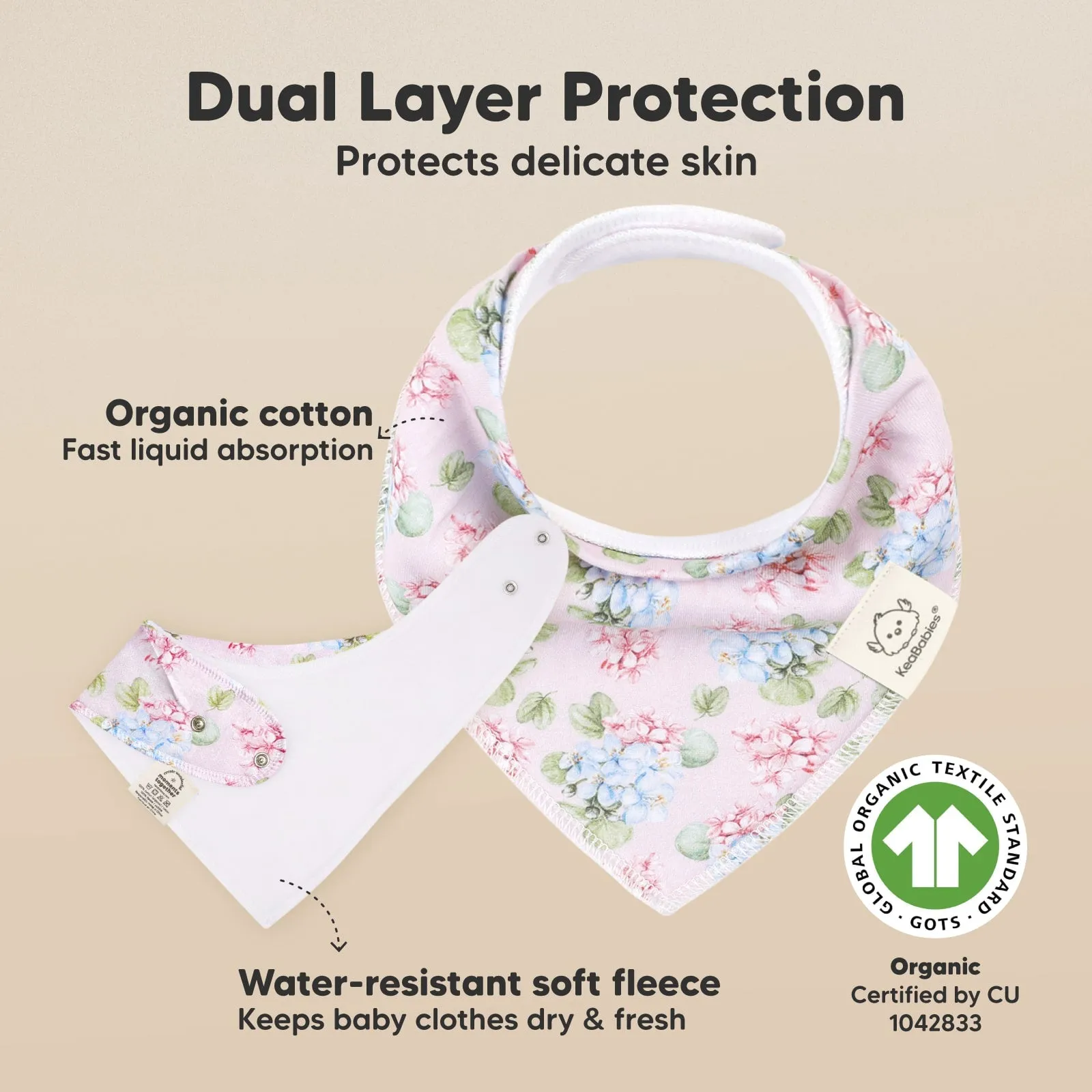 8-Pack Organic Bandana Bibs (Flourish)
