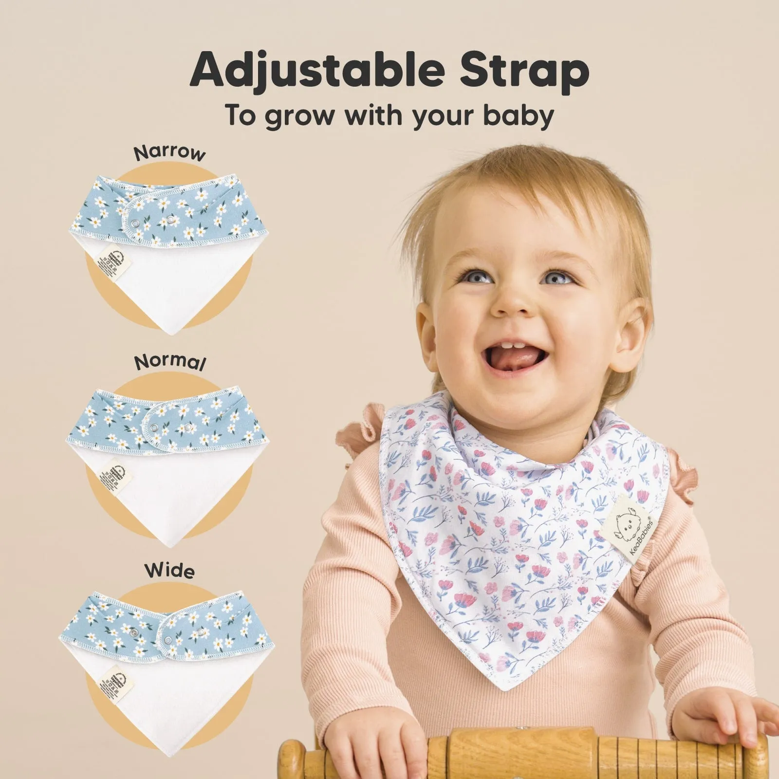 8-Pack Organic Bandana Bibs (Flourish)