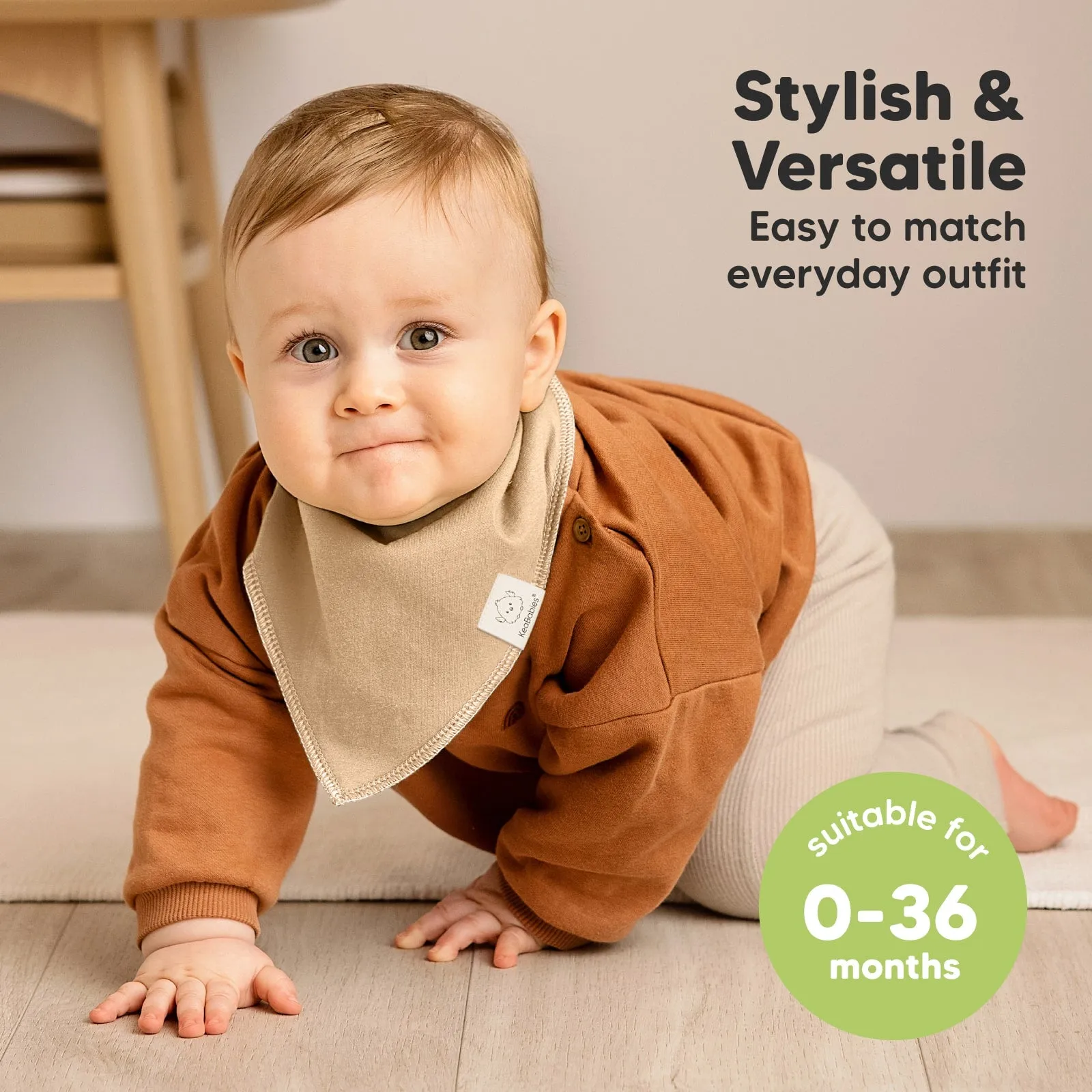 8-Pack Organic Bandana Bibs (Muted Pastel)