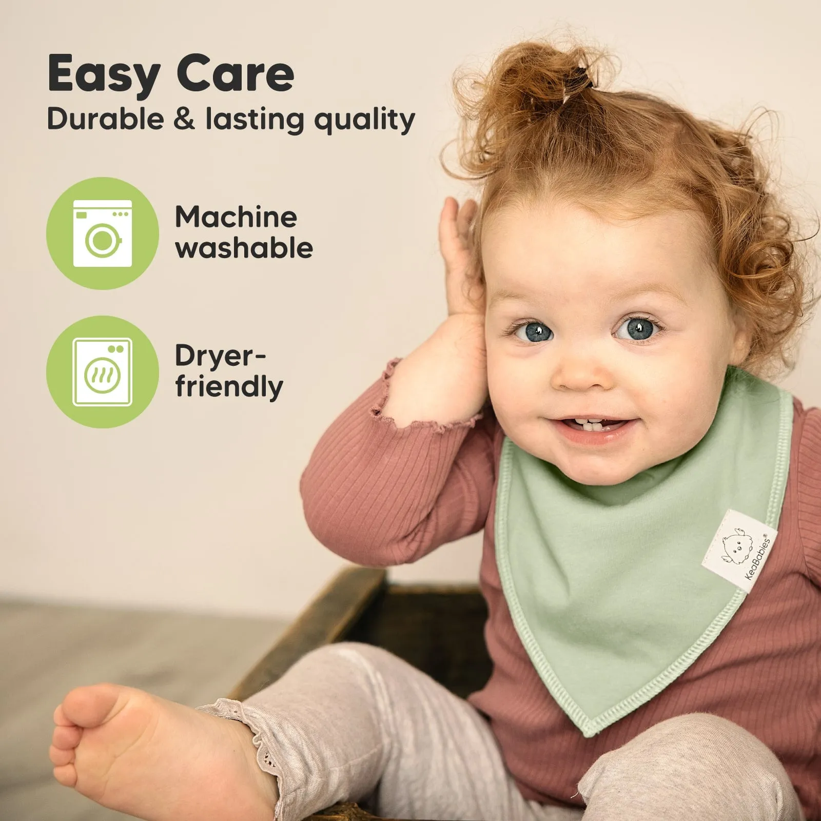 8-Pack Organic Bandana Bibs (Muted Pastel)