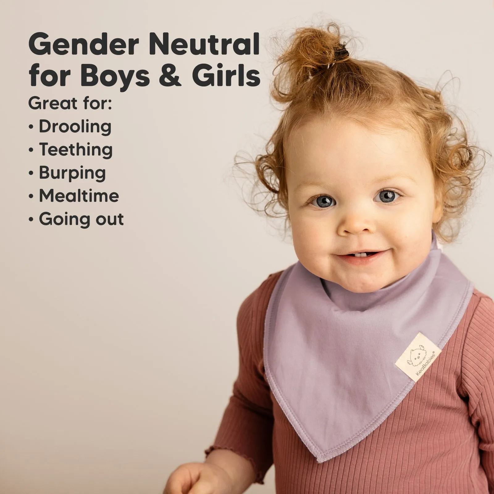 8-Pack Organic Bandana Bibs (Muted Pastel)