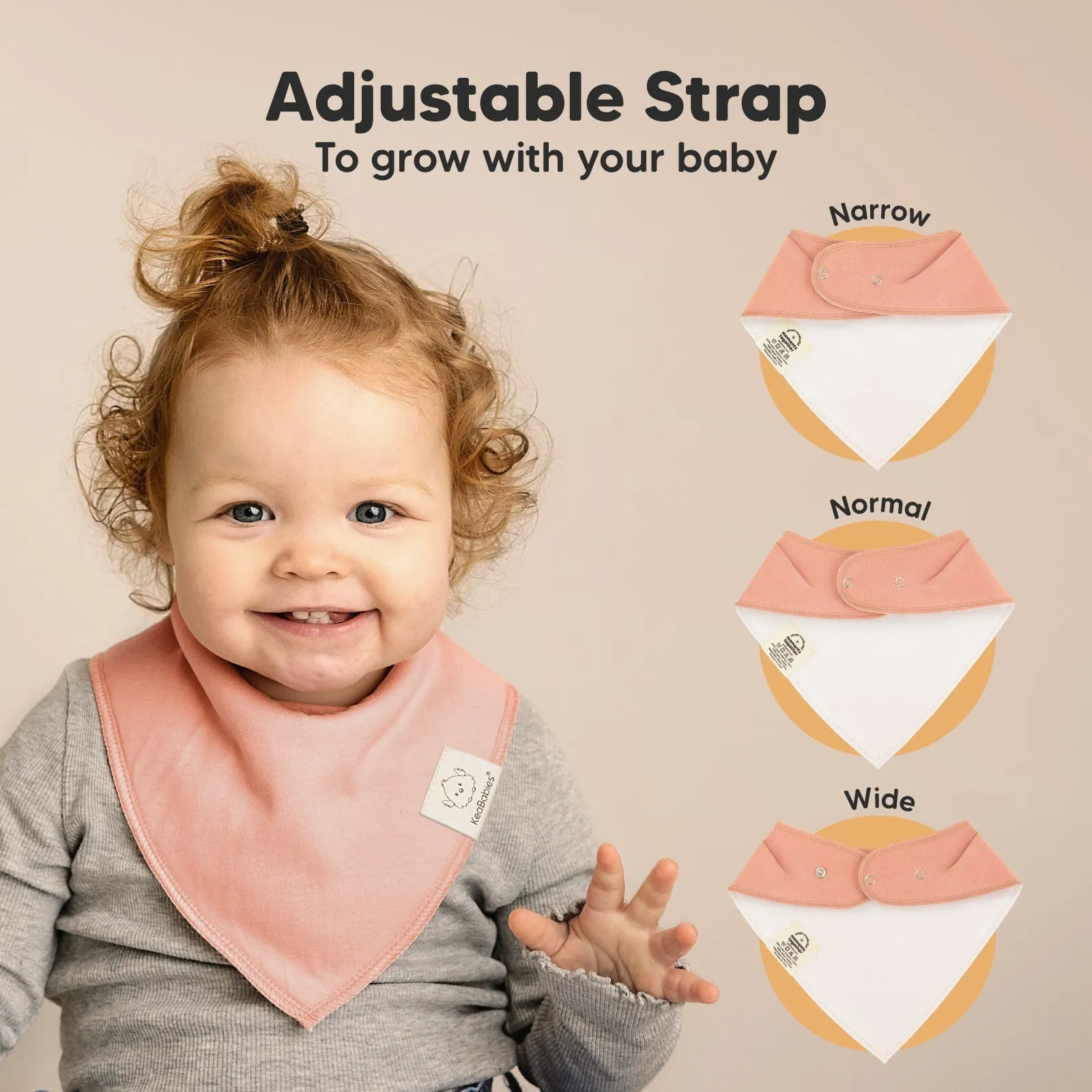 8-Pack Organic Bandana Bibs (Muted Pastel)