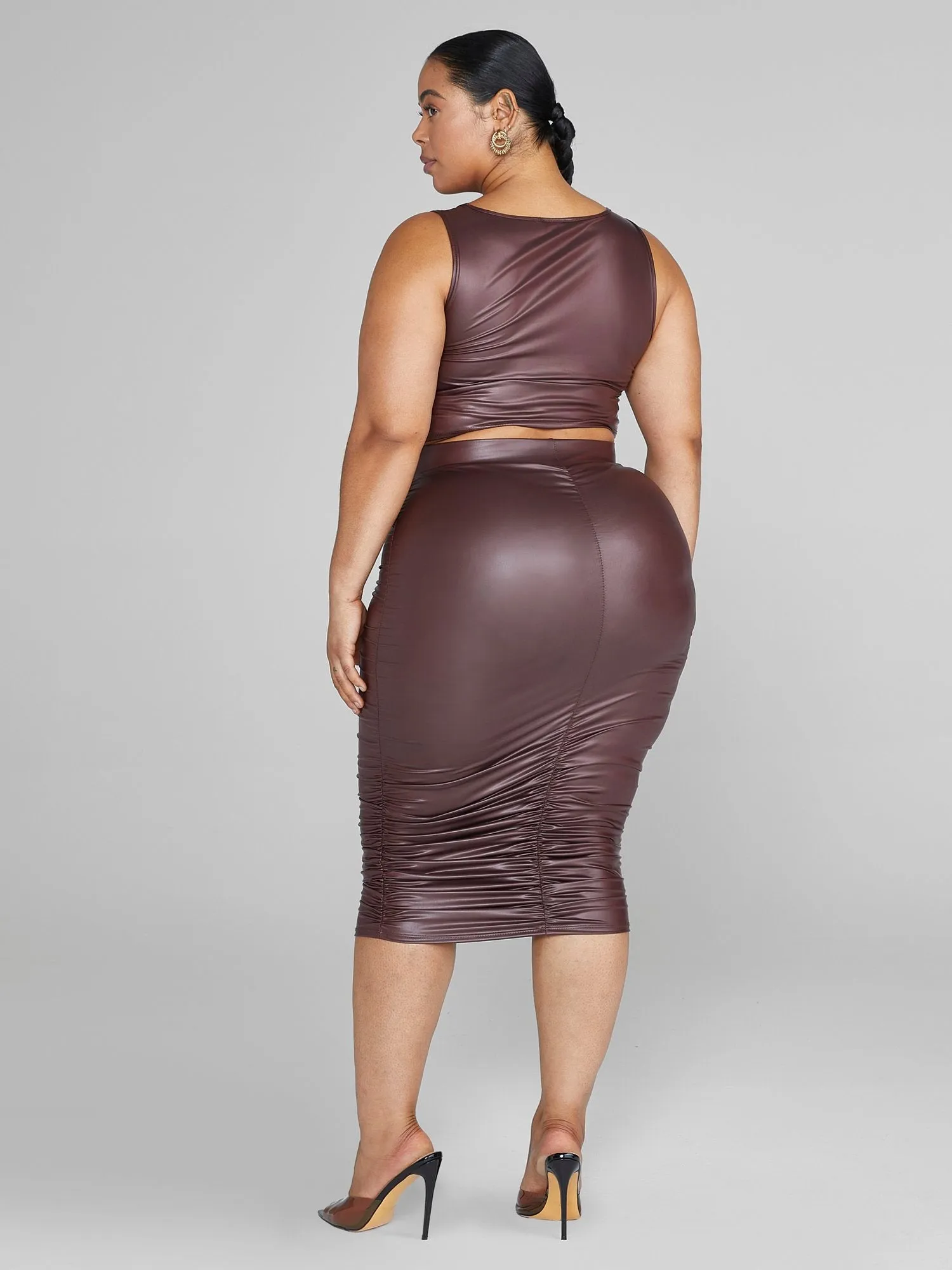 Chantel Leather Look Tank Top