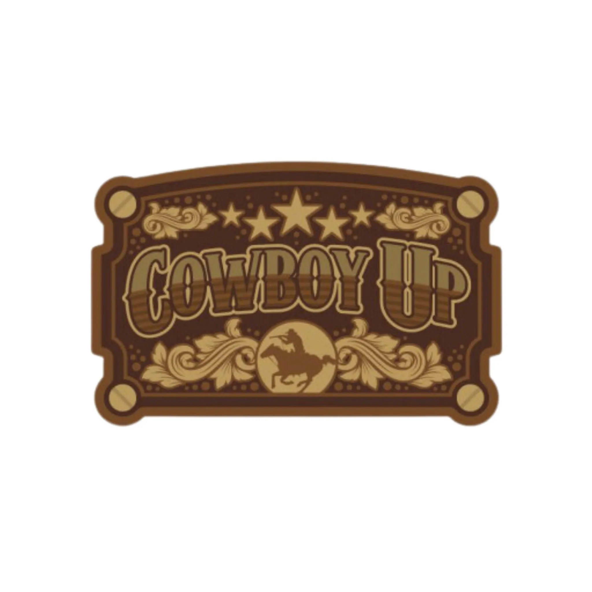 Cowboy Up Decal - Bronze