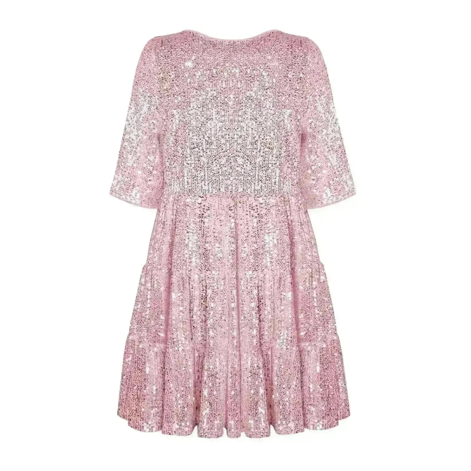 Elegant ladies Sequined Short Mini Skater Dress