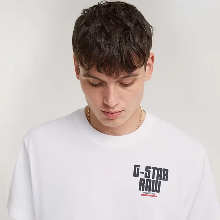 ENGINE BACK GRAPHIC LOOSE T-SHIRT (WHT) - D240690-C336-110