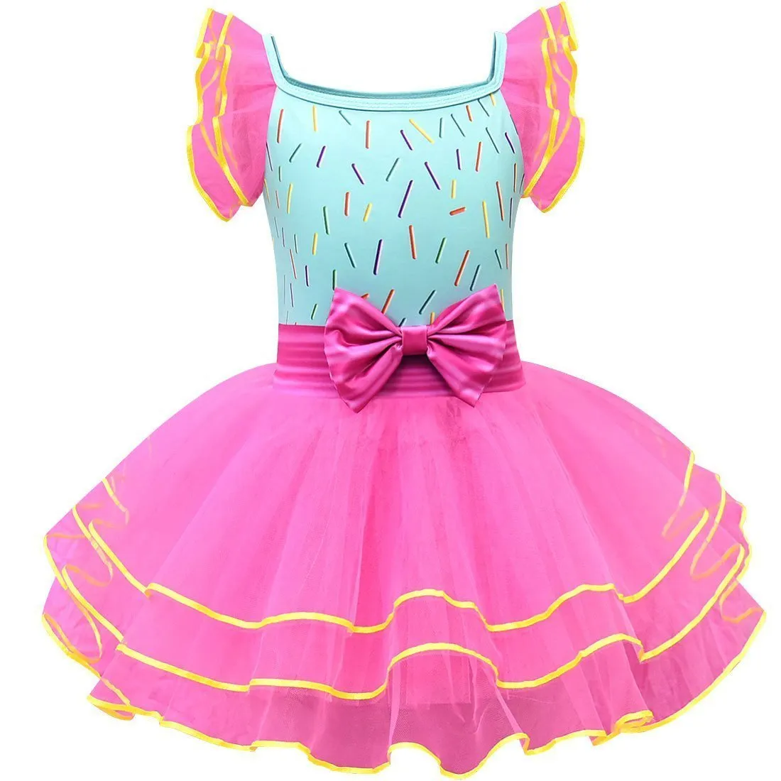 Fancy Nancy Cosplay Halloween Costume Dress and Pants Performance Clothes 4 Pieces