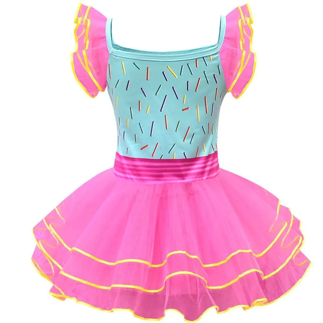 Fancy Nancy Cosplay Halloween Costume Dress and Pants Performance Clothes 4 Pieces