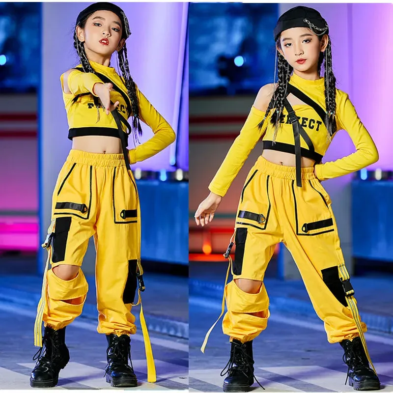 HH887 Girls Hip Hop Dance Costumes-Street Dance Wear - Stage Dance Costumes