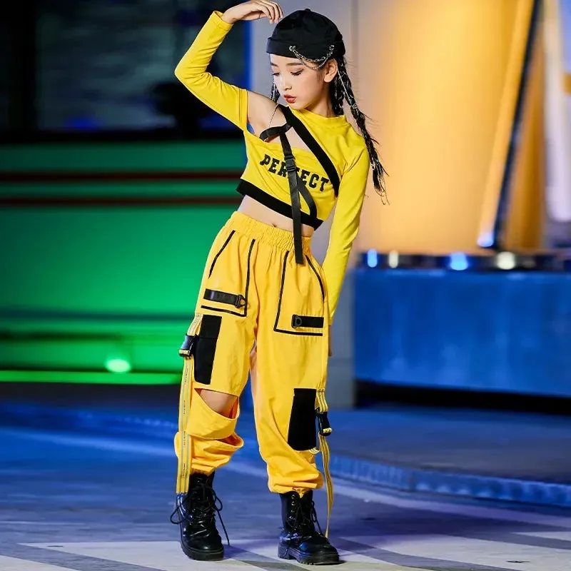 HH887 Girls Hip Hop Dance Costumes-Street Dance Wear - Stage Dance Costumes