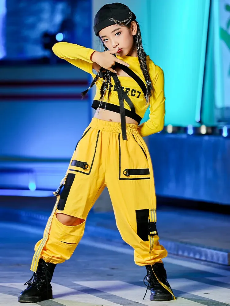HH887 Girls Hip Hop Dance Costumes-Street Dance Wear - Stage Dance Costumes
