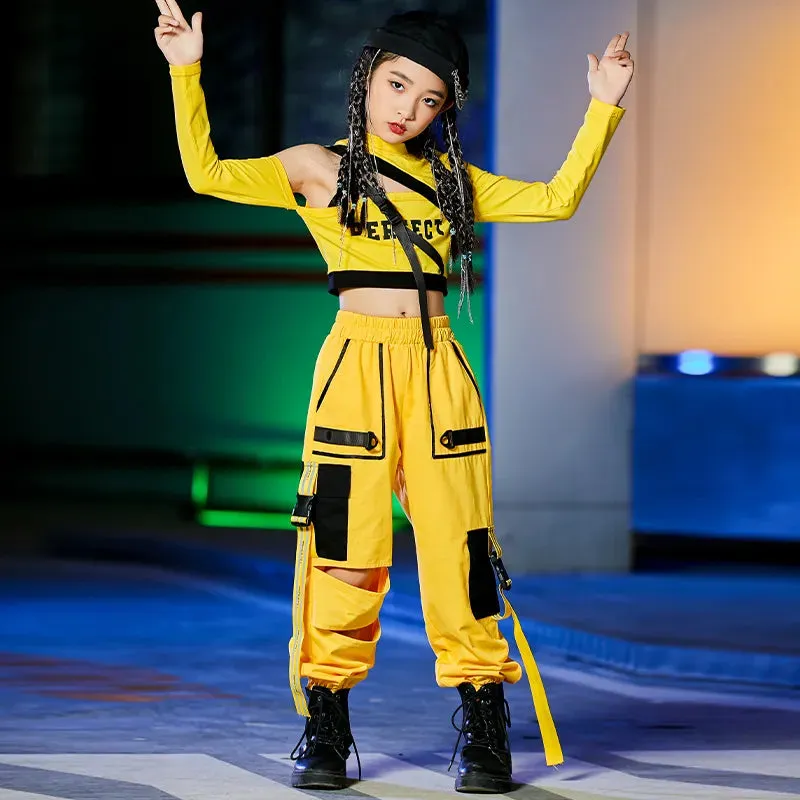 HH887 Girls Hip Hop Dance Costumes-Street Dance Wear - Stage Dance Costumes