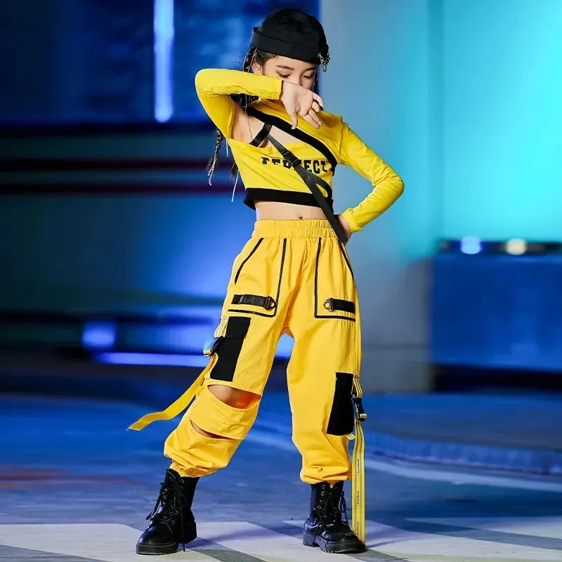HH887 Girls Hip Hop Dance Costumes-Street Dance Wear - Stage Dance Costumes