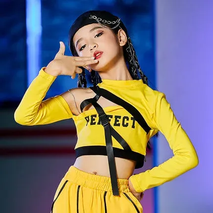 HH887 Girls Hip Hop Dance Costumes-Street Dance Wear - Stage Dance Costumes