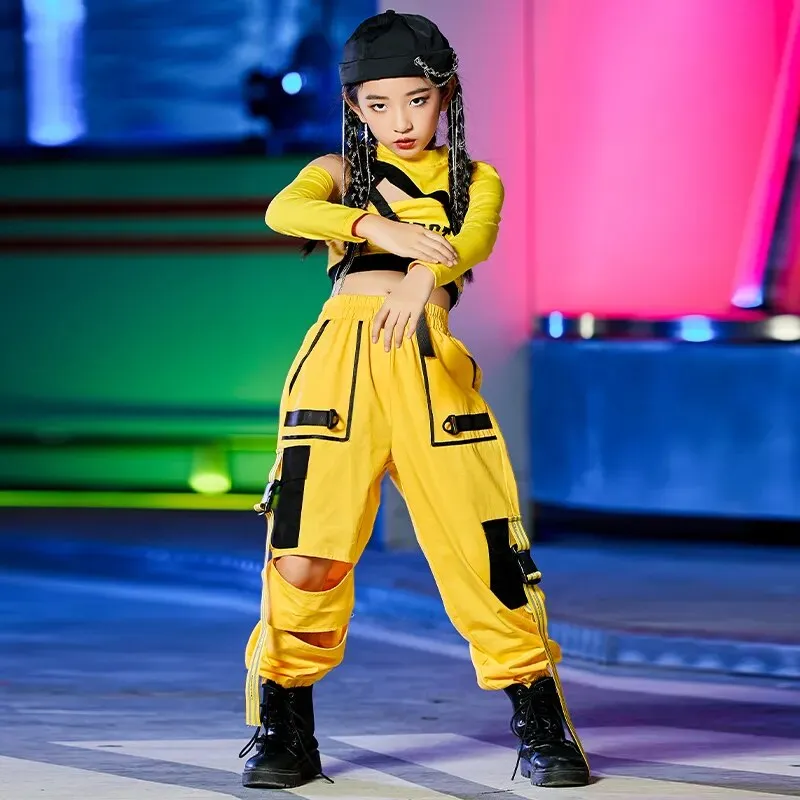 HH887 Girls Hip Hop Dance Costumes-Street Dance Wear - Stage Dance Costumes
