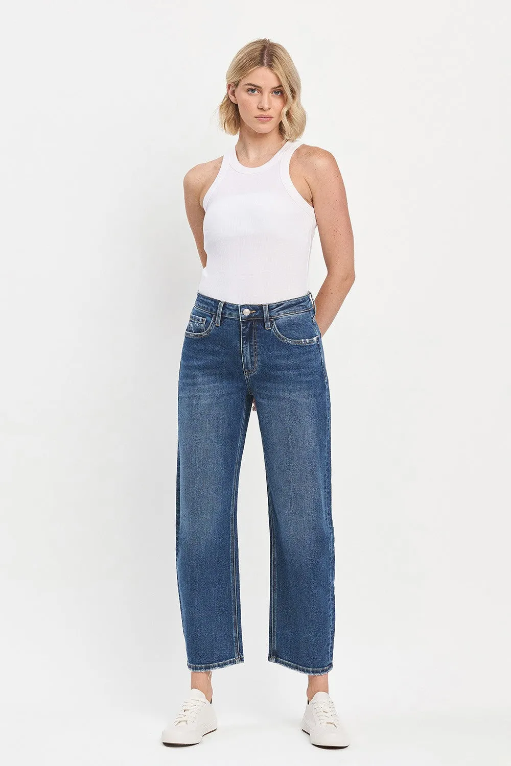 Hi Rise Barrel Jeans - Reason