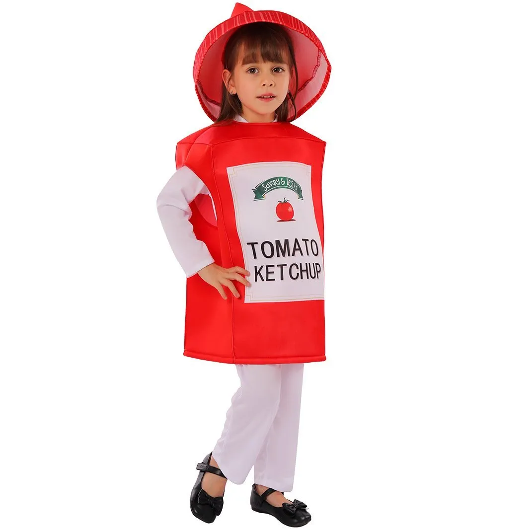 Ketchup Kids Funny Stage Performance Cosplay Costumes Halloween