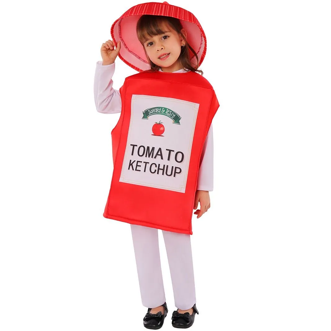 Ketchup Kids Funny Stage Performance Cosplay Costumes Halloween