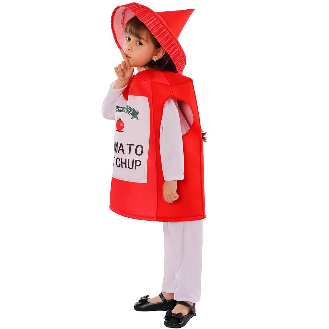 Ketchup Kids Funny Stage Performance Cosplay Costumes Halloween