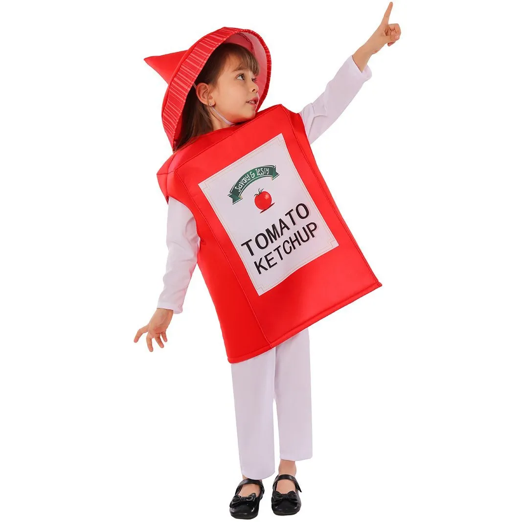 Ketchup Kids Funny Stage Performance Cosplay Costumes Halloween