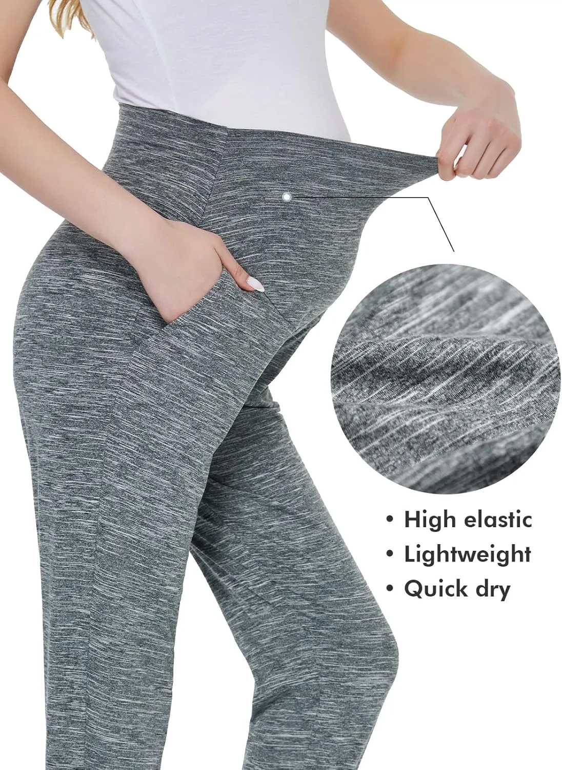 Liu & Qu Maternity Women's Casual Pants Stretchy Comfortable Lounge Pants