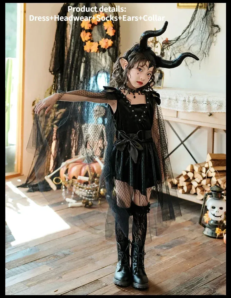 New Cosplay Pattern Quality Kid Witch Halloween High Costumes