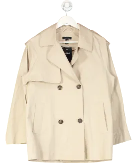 New Look Beige Cotton Short trench Coat UK 10