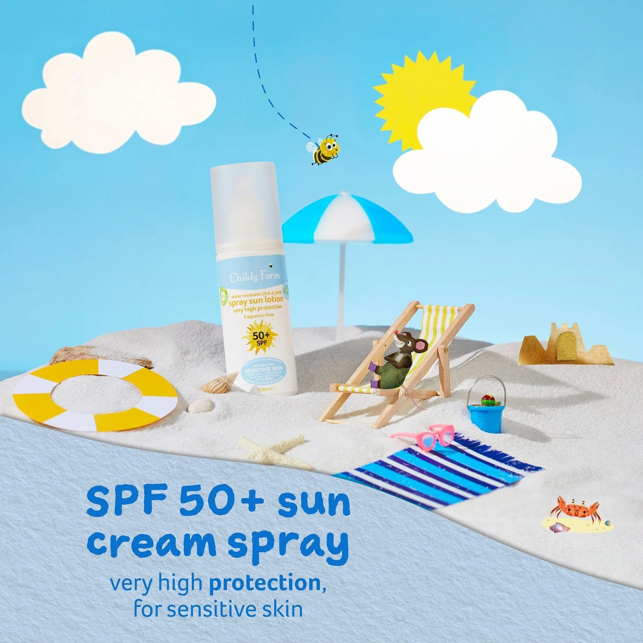 [STAFF] Childs Farm 50  SPF sun lotion spray fragrance-free