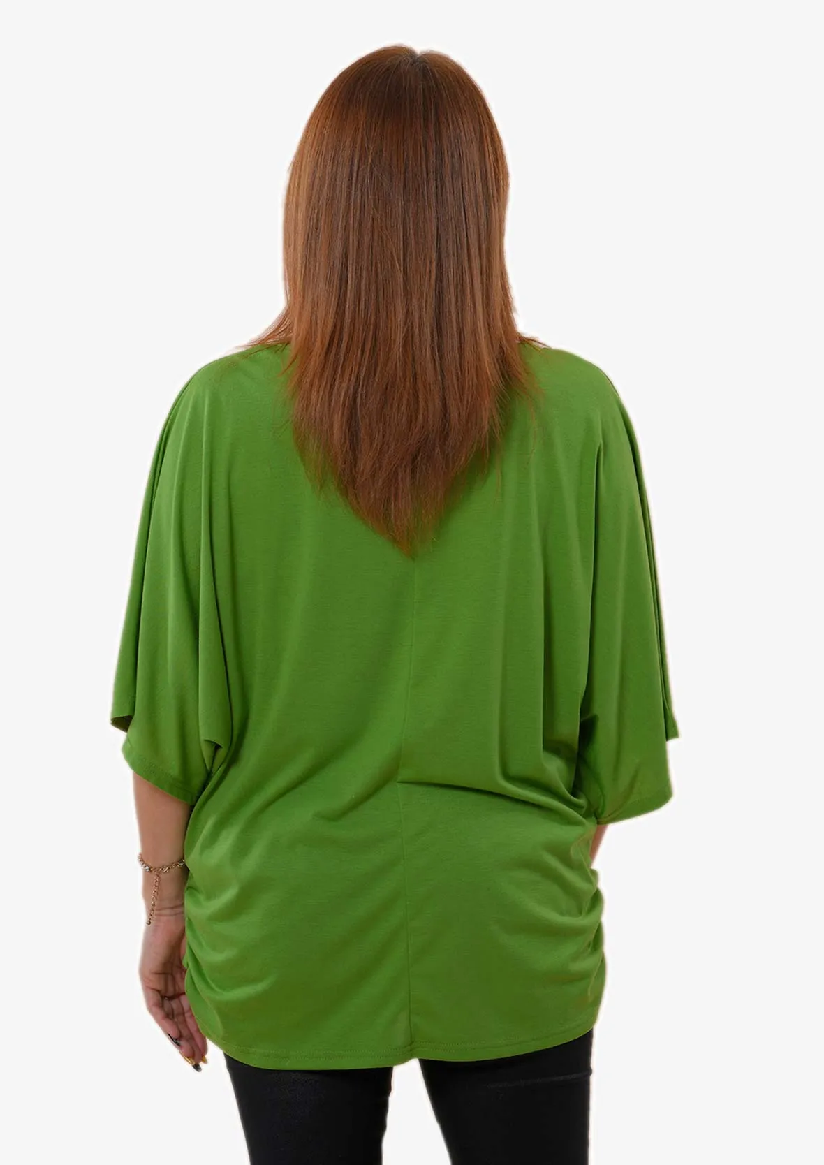 V-Neck Cotton Batwing Top