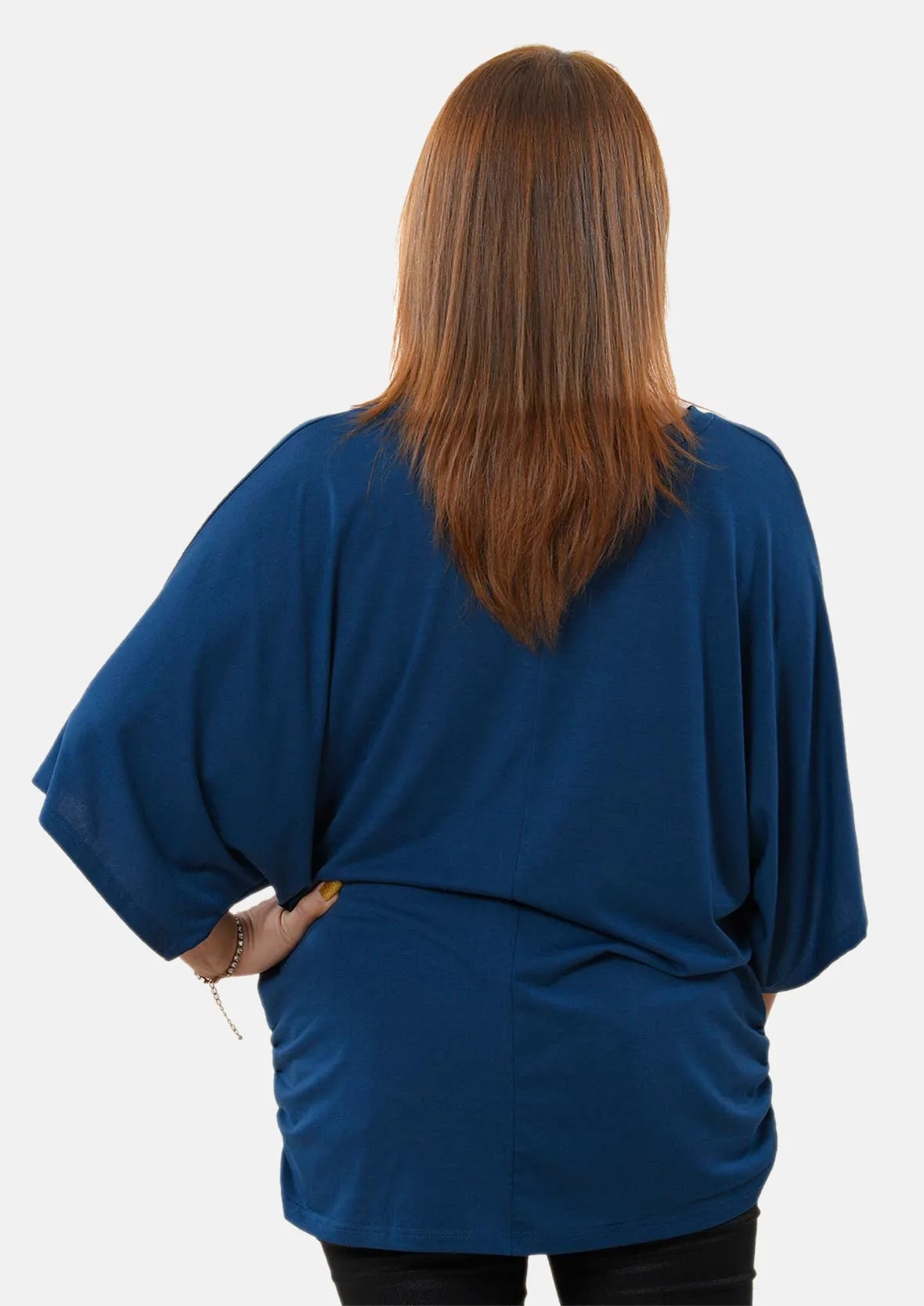V-Neck Cotton Batwing Top