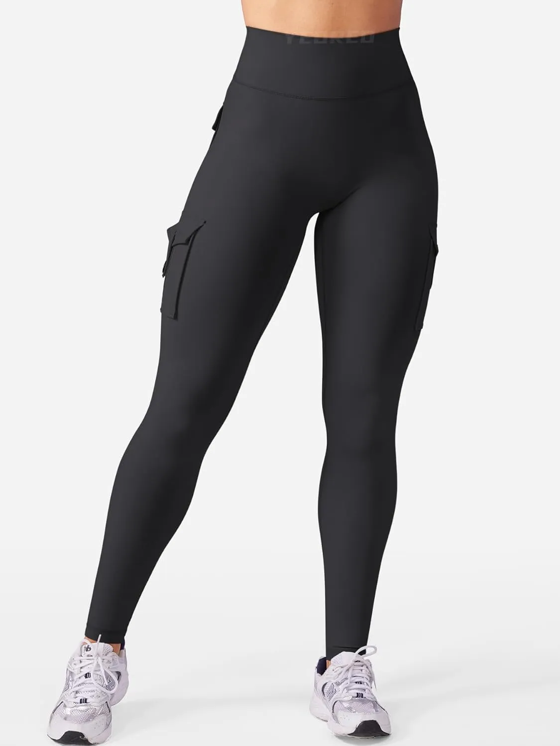 YEOREO CoreFlex Workout Cargo Leggings with Pockets for Women Hidden Scrunch Butt Lifting Leggings Gym Yoga Pants