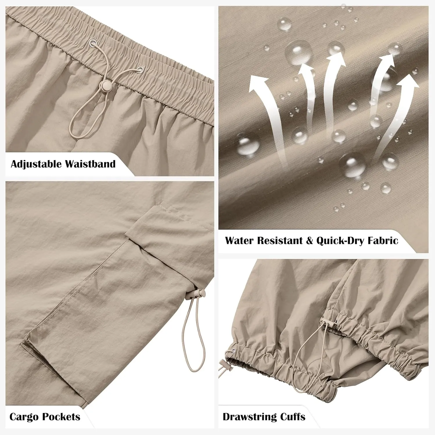 Zando Men's Cargo Pants Baggy Joggers Cargo Pant Oversized Trendy Casual Parachute Pants Mens Waterproof Hiking Pants