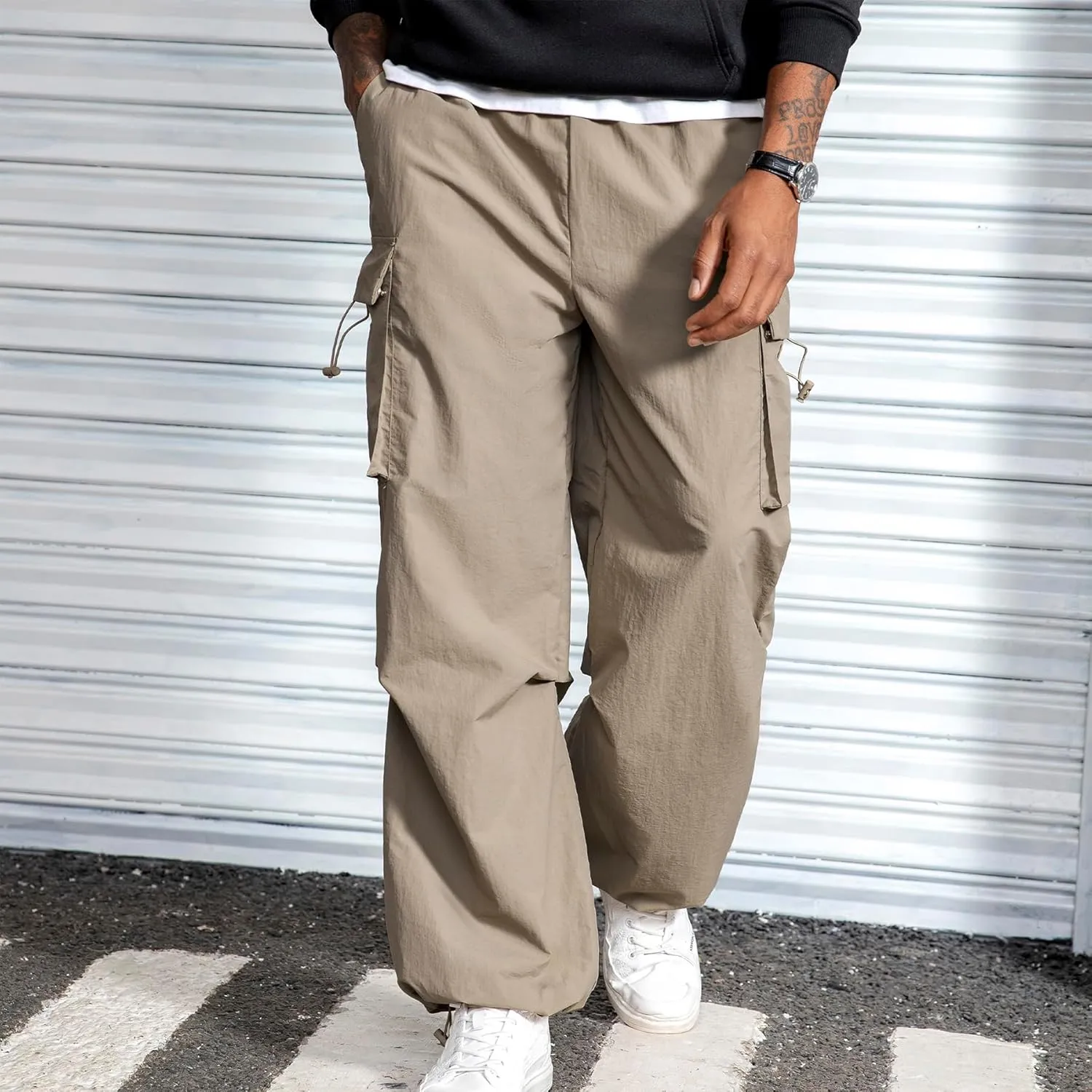 Zando Men's Cargo Pants Baggy Joggers Cargo Pant Oversized Trendy Casual Parachute Pants Mens Waterproof Hiking Pants