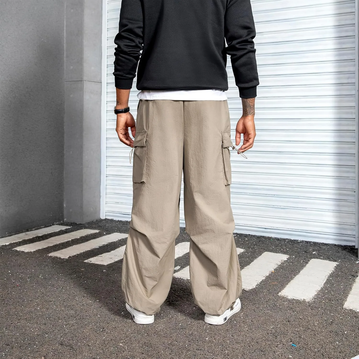 Zando Men's Cargo Pants Baggy Joggers Cargo Pant Oversized Trendy Casual Parachute Pants Mens Waterproof Hiking Pants