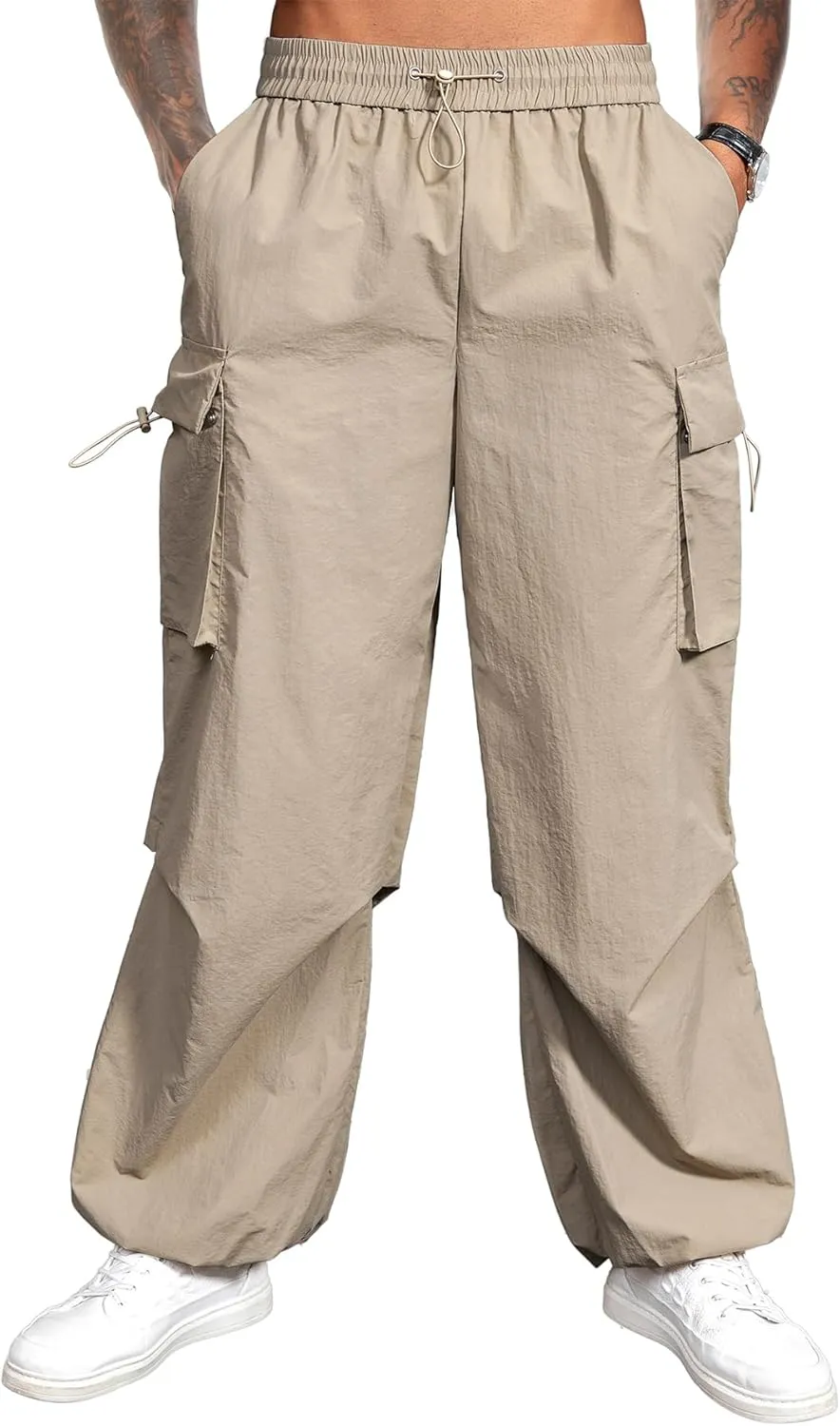 Zando Men's Cargo Pants Baggy Joggers Cargo Pant Oversized Trendy Casual Parachute Pants Mens Waterproof Hiking Pants